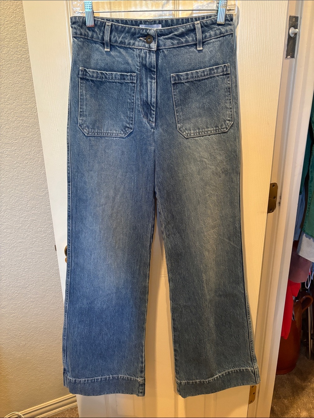Glúmur Daphne Relaxed High Waist Jeans Organic Cotton Denim Blue size 27x32